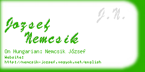 jozsef nemcsik business card